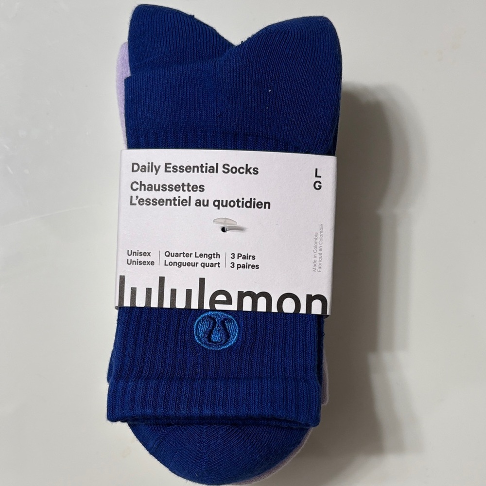 Lululemon Daily Essential Socks: 3 Pack